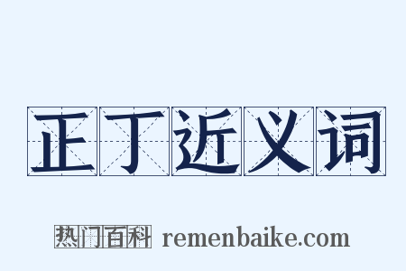 正丁近义词是什么意思的图片